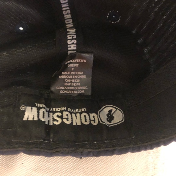Gong Show Hockey apparel one size cap hat Faux suede blue/grey - Picture 7 of 9